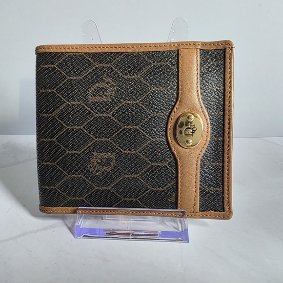 Dior Other - Vintage Christian Dior Honeycomb Monogram Men's Bifold Wallet